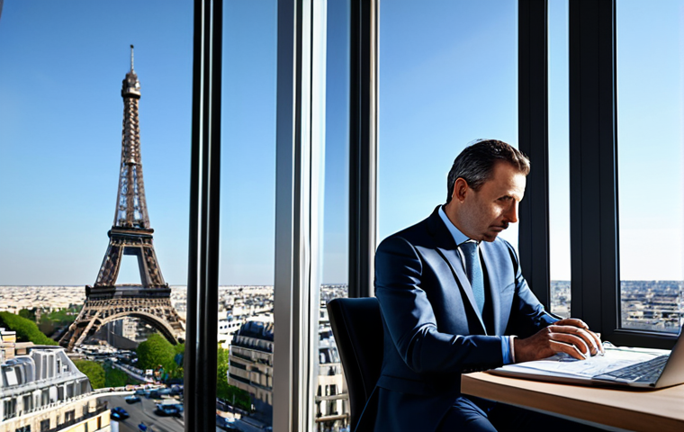 Quantum Portfolio Optimization**
"A sophisticated Parisian investor, male, mid-40s, fully clothed in a tailored suit, sits in a modern office overlooking the Eiffel Tower. He is studying a complex, glowing data visualization of stock market trends and portfolio allocations. The scene conveys precision and futuristic technology. Safe for work, appropriate content, professional, perfect anatomy, natural proportions, fully clothed, high quality render, financial technology concept."
**