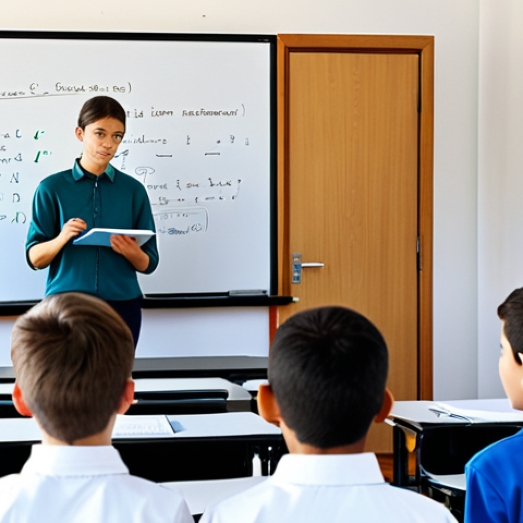 양자 컴퓨터의 소프트웨어 생태계 - Quantum Programming Concepts**
"A brightly lit modern classroom scene with students attentively lis...